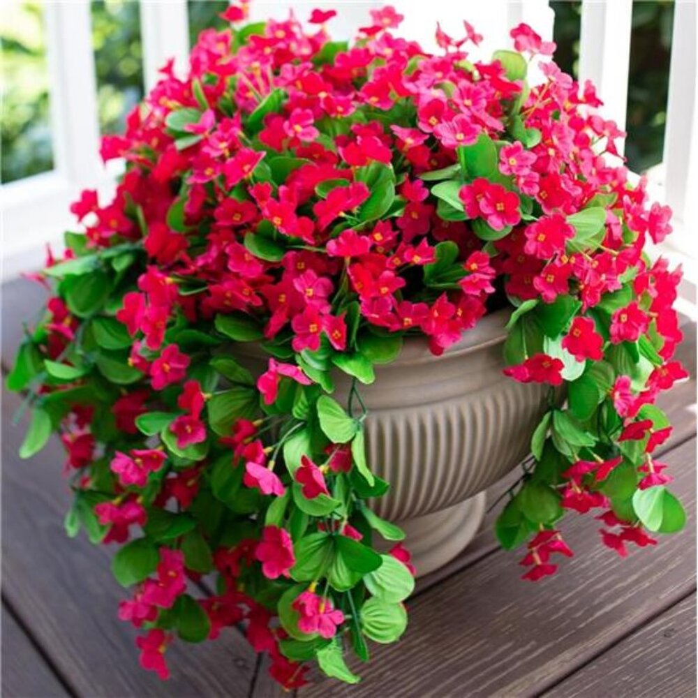 Artificial Fake Outdoor Outside Hanging Plants Flowers Vines for Summer Decor